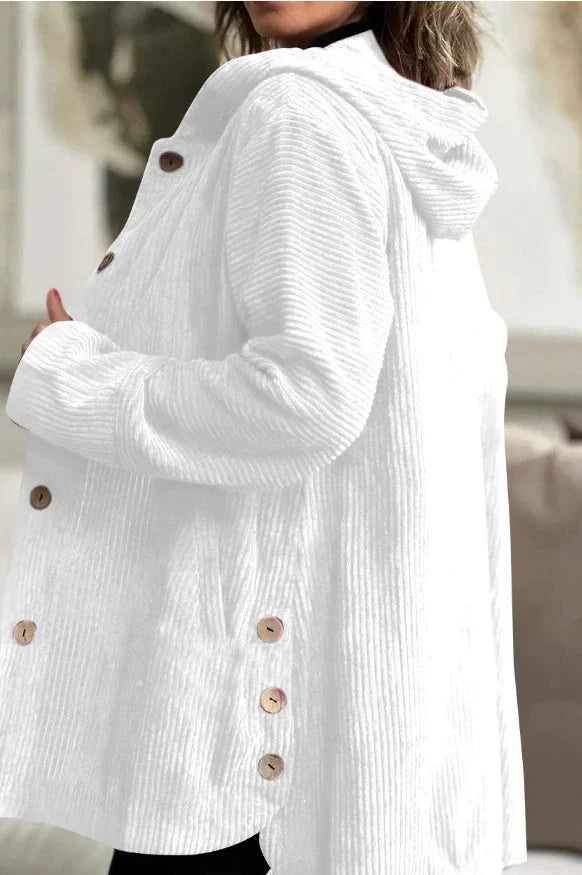 Cordia | hyggelig manchesterjakke med hætte