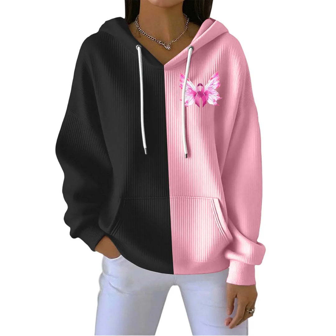 Hættetrøje til damer med engeltryk