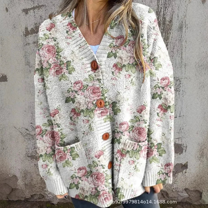 Hera | Blomstret cardigan