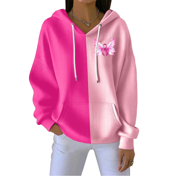 Hættetrøje til damer med engeltryk