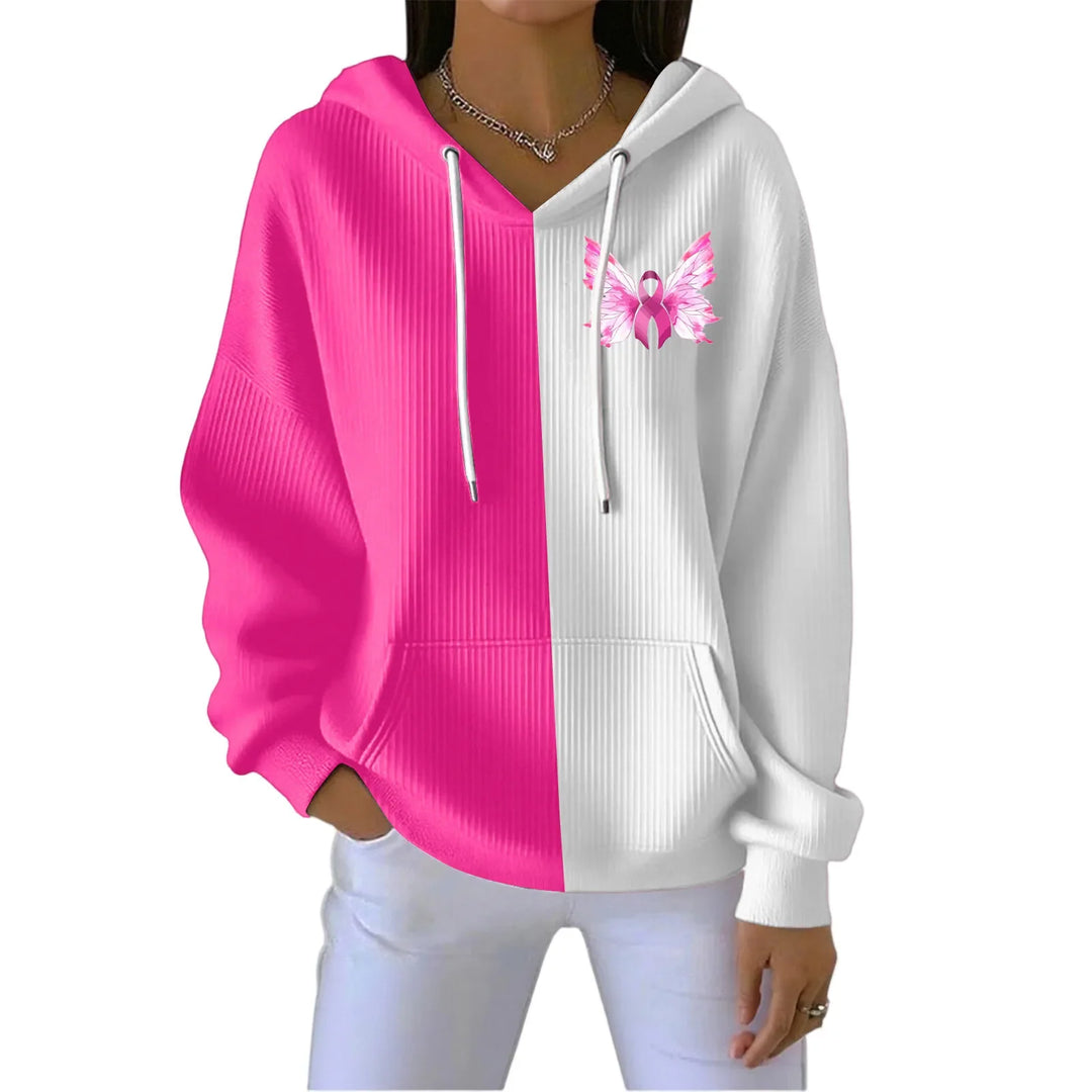 Hættetrøje til damer med engeltryk